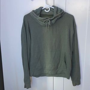 green sweatshirt